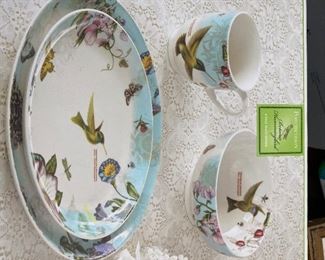 Portmeirion Botanical Hummingbird Place Settings.