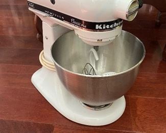 Kitchen-Aid Mixer. What is your favorite cake or cookie to make in a Kitchen-Aid mixer? My wife uses ours to make amazing chocolate chip cookies.  If you would like to make it and bring it to the sale me and the boys would be  most appreciative.