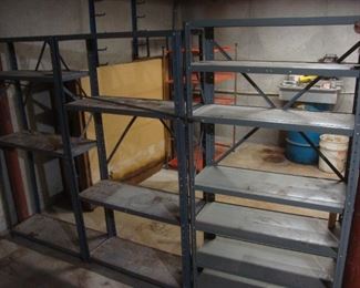 Metal shelves