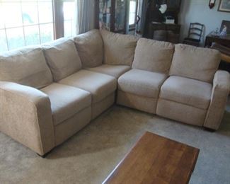 Lane sectional sofa with reclining ends