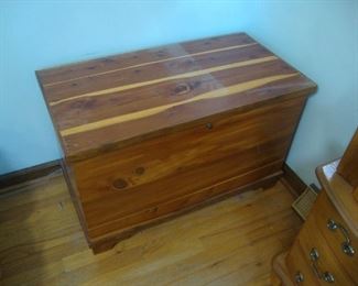 Solid cedar wood chest