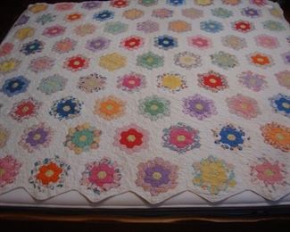 Granny's flower garden quilt
