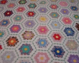 Granny's flower garden quilt