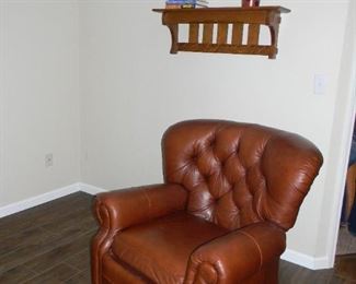 Heavy leather chair