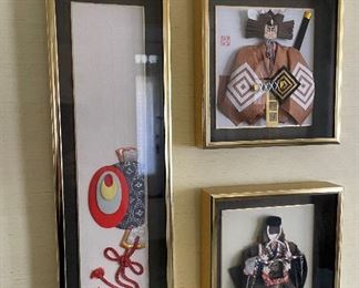 One on the left is made of silk. Other two are made of paper.