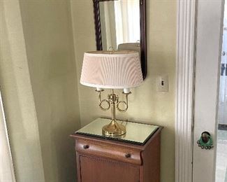 Antique music cabinet and mirror