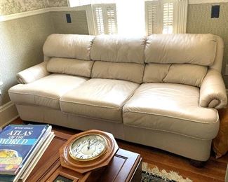 Nice ivory leather sofa