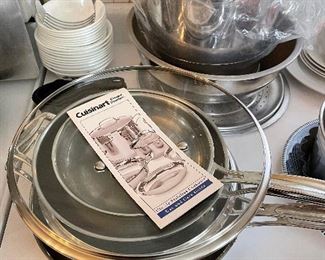 11 piece set Cuisinart stainless cookware. Stockpot in the back never made it out of the plastic.