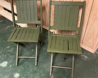 2 sturdy vintage wooden chairs