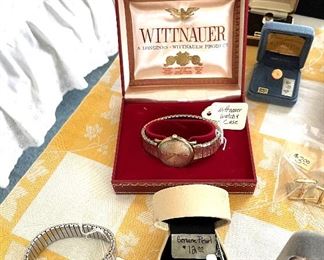 Vintage watches and tie tacs