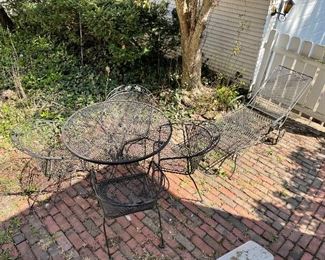 Iron patio set