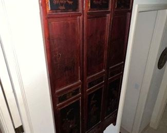 Stairway Antique Hand-Painted Chinese Room Divider Panels