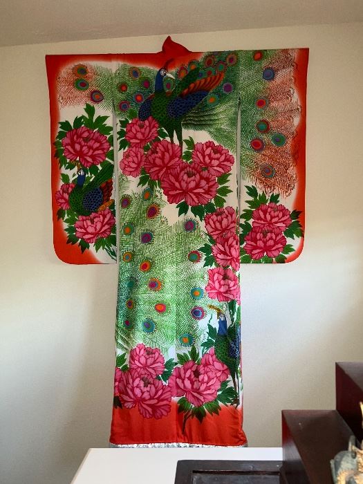 20th century uchikake or silk wedding kimono