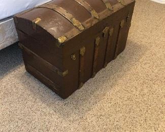 Antique steamer trunk 

