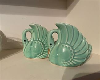 Porcelain Swan Figurines