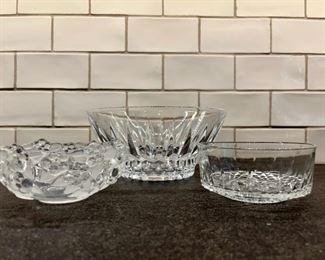 Cut glass serving dishes