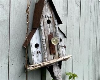 Garden decor, bird house