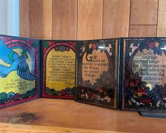 Prayer and Scripture Stained Glass Art