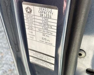 2001 Dodge Intrepid 6 Cylinders J 3.2L FI SOHC 195, VIN  2B3HD56J01H616350