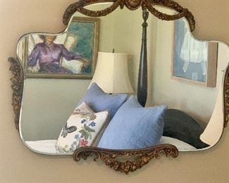 oversized ornate antique mirror