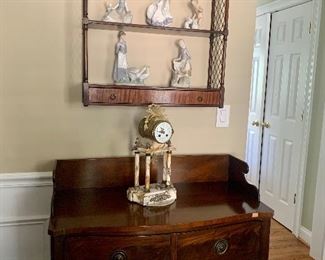 Baker serving table & Kittinger wall shelf