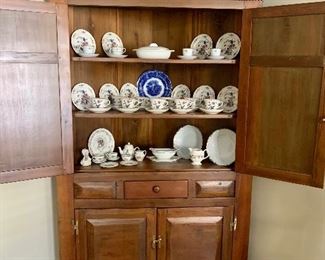 Corner cupboard 4’ wide by 6’2” tall, 3’ deep