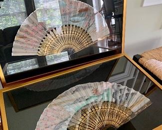 each framed fan measures 28” wide by 18” tall