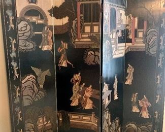 decorative Asian room divider screen