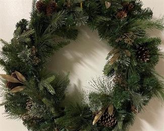 Large 29” diameter pre-lit wreath