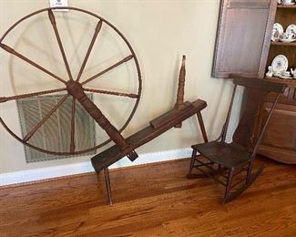 antique spinning wheel