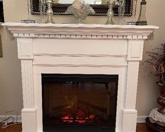 Sussex electric Fireplace Mantel Package in white by Dimplex