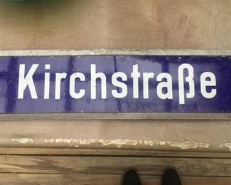 Larger, Original, German, Enamel Street Sign