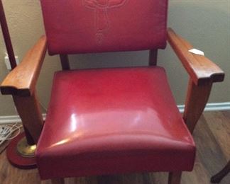 red saddle chair