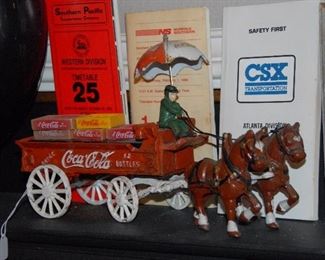 Vintage Cast Iron Coca-Cola wagon