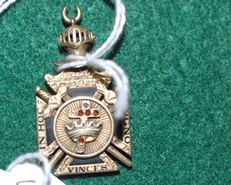 Knight's Templar 14K watch fob, 1890 to 1910