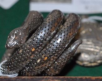 Whiting Davis 3-coil snake bracelet