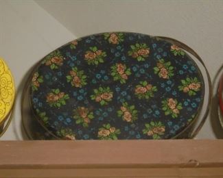 Vintage metal sewing box tins