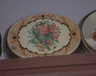 Vintage metal sewing box tins