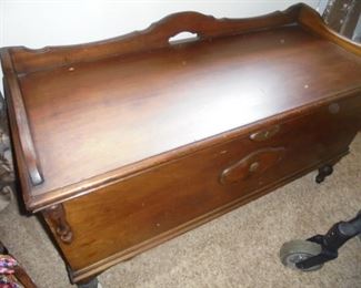 Mid century modern wood quilt chest