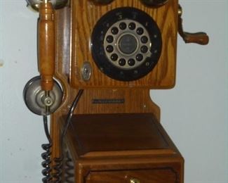 Decorative push button/rotary/crank wall phone