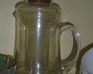 Glass tea kraft w/wood stopper