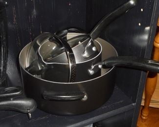 Various sauce pans
