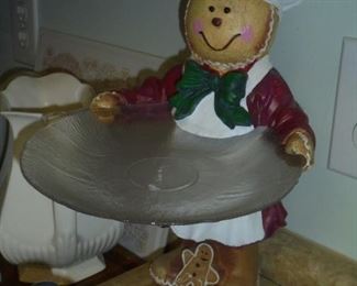 Chef cookie plate holer