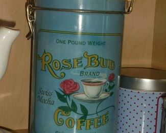 Rose Bud coffee tin