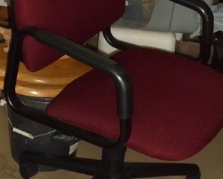 Burgundy office chair