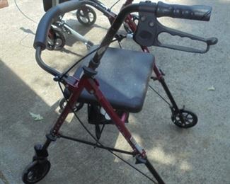 Drive walker w/seat & hand brakes
