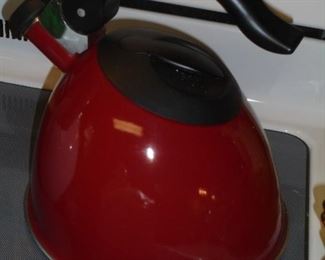 Red coffee pot