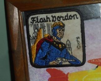 RARE (2) original 1930's 'Flash Gordon' embroidered patches  Copyright KFS 