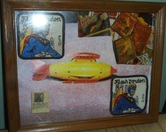 RARE (2) original 1930's 'Flash Gordon' embroidered patches  Copyright KFS 