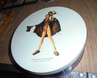 1983 tin Norman Rockwell 'God Bless us Everyone'  Dec.1934